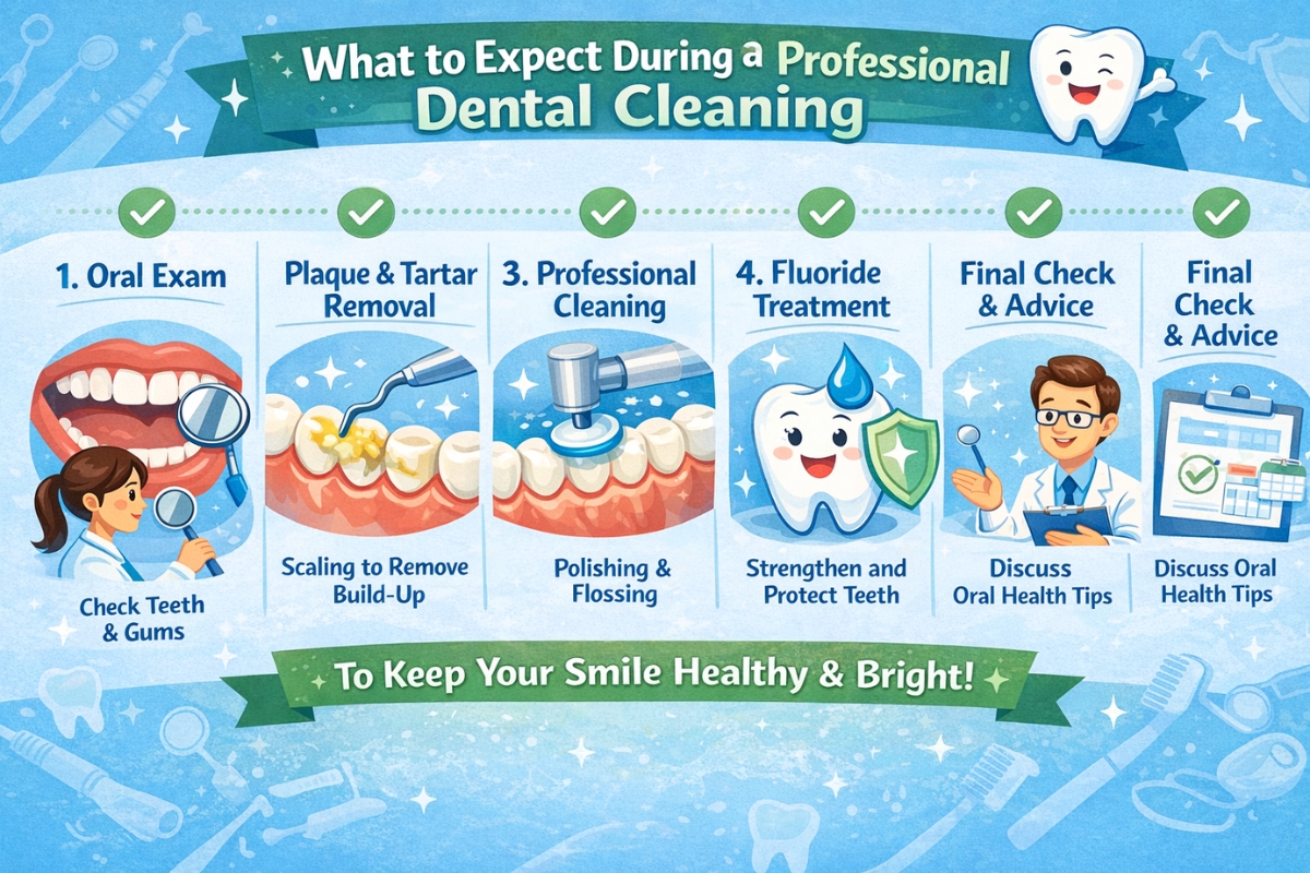 Professional dental cleaning procedure at Pauly Dental